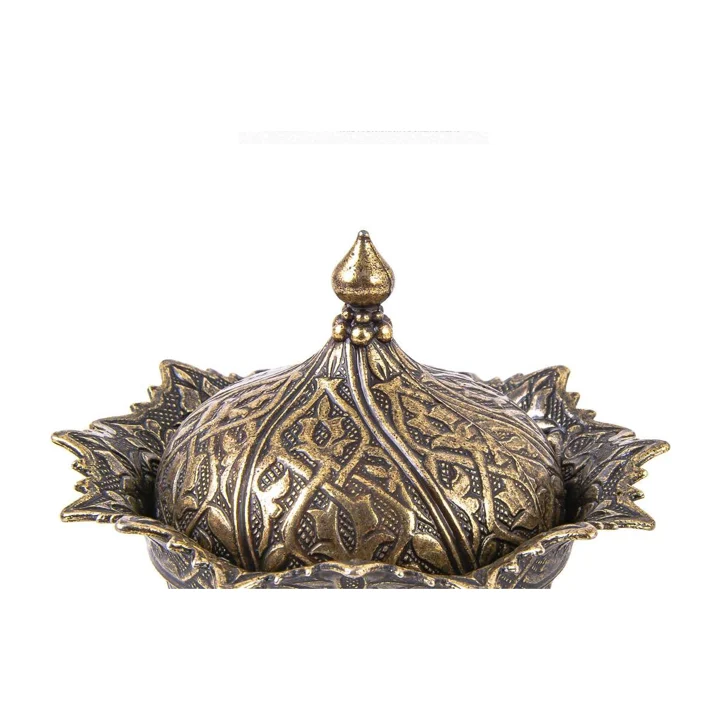 Azucarera de bronce con relieves
